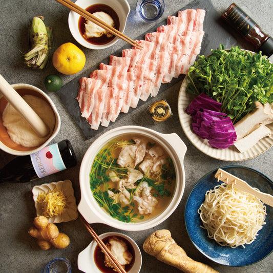 【MOYA監修】麓山高原豚とろろ生姜しゃぶしゃぶ鍋セット(2人前)|送料無料