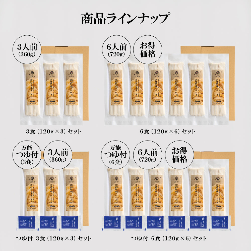 THE･UDON 讃岐熟成半生うどん 並麺 (中太麺) 3～6食入｜全国送料無料
